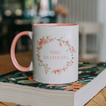Personalizado Teacher Mug | Copa de Café Floral Ro