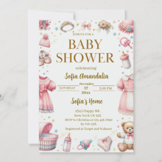 Personalizado Teddy Bear Baby Shower Invitaciones