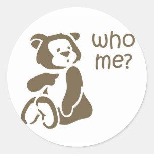 Personalizado Teddy Bear Card Sello Pegatina
