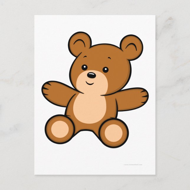 Personalizado Teddy Bear postal (Anverso)