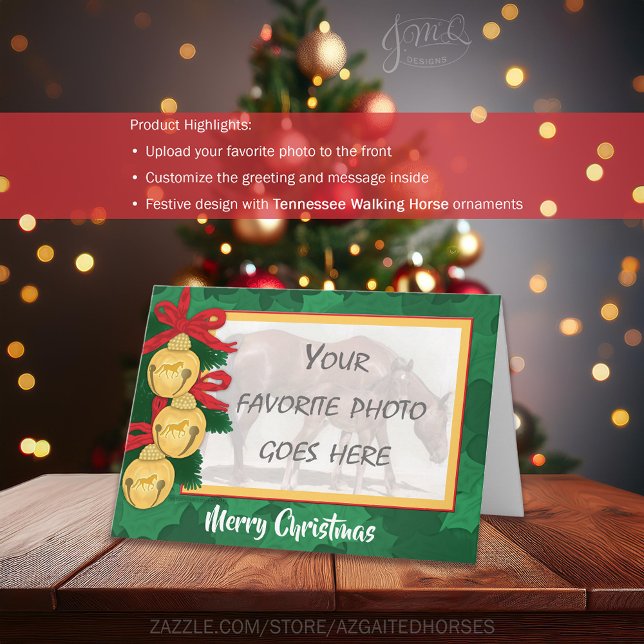 Personalizado Tennessee Tarjeta de Navidades de Ca (🎄🐴 Wish your loved ones a Merry Christmas with a custom card for Tennessee Walking Horse lovers!)