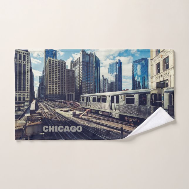Personalizado Text Chicago USA (Toalla de mano)