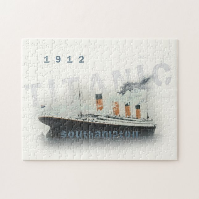Personalizado Texto 1912 Rompecabezas Titanic (Horizontal)