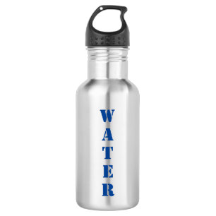 Personalizado Texto "Agua" Botella de agua de acer