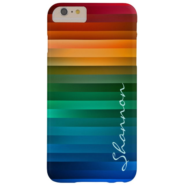 Personalizado Texto banda arco iris iPhone 6 funda (Reverso)