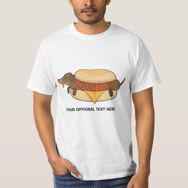 Personalizado Texto Camiseta De Perro Caliente (Anverso)
