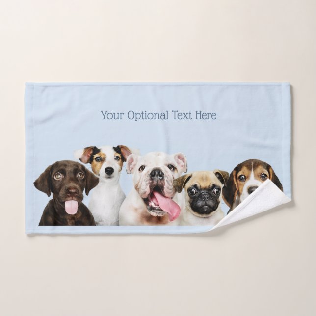 Personalizado texto Cute Puppies (Toalla de mano)