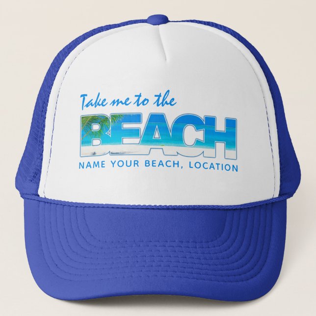Personalizado texto gorras BEACH (Anverso)