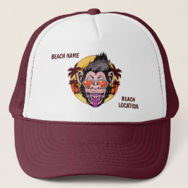 Personalizado texto gorras de monos de playa