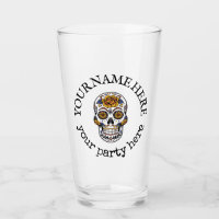 Personalizado Texto Halloween Sugar Skull Beer