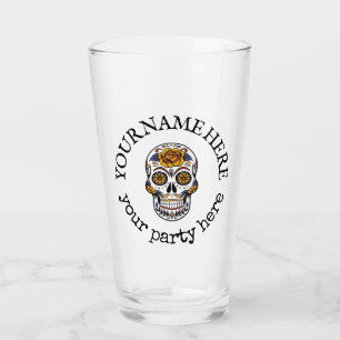 Personalizado Texto Halloween Sugar Skull Beer