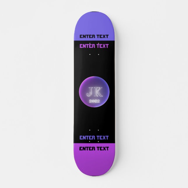 Personalizado Texto JK 2022 Skateboard (Anverso )