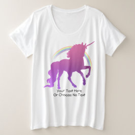 Personalizado Texto/ Ombre Púrpura Unicornio y Arc