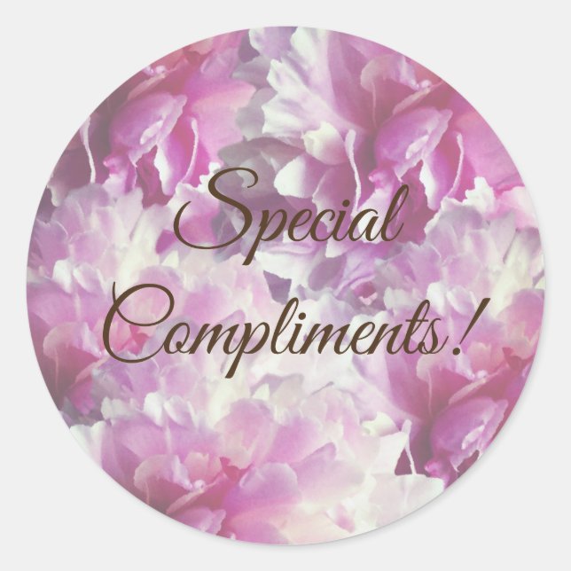 Personalizado Texto Pegatina de arte floral (Anverso)