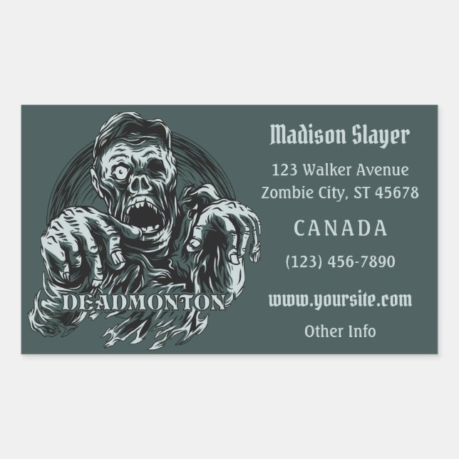 Personalizado texto pegatinas de DEADMONTON (Anverso)