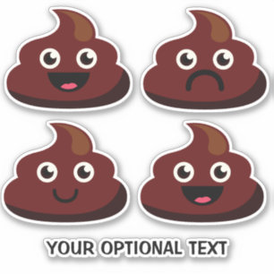 Personalizado texto pegatinas de poop