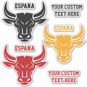 Personalizado texto pegatinas de toros
