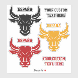 Personalizado texto pegatinas de toros
