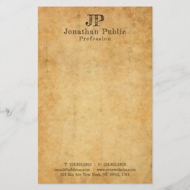 Personalizado Texto perturbado Papel viejo luce el (Anverso)