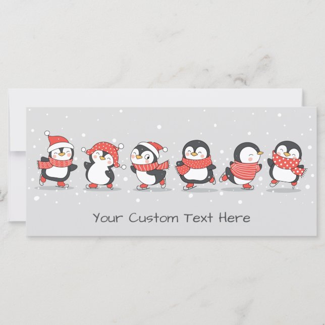 Personalizado texto Pingüinos de invierno (Anverso)
