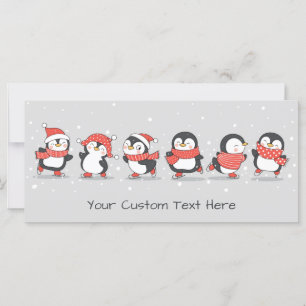 Personalizado texto Pingüinos de invierno