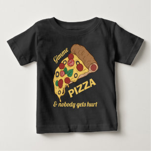 Personalizado Texto Pizza Slice camisetas y chaque
