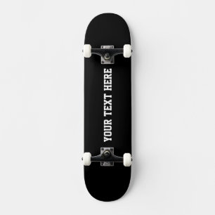 Personalizado Texto Skateboard Negro