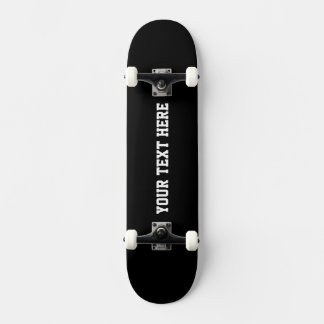 Personalizado Texto Skateboard Negro