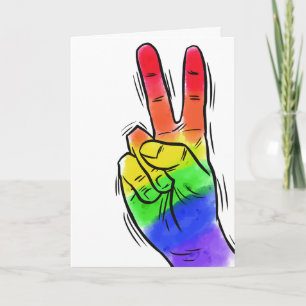 Personalizado texto tarjeta de bienvenida Rainbow
