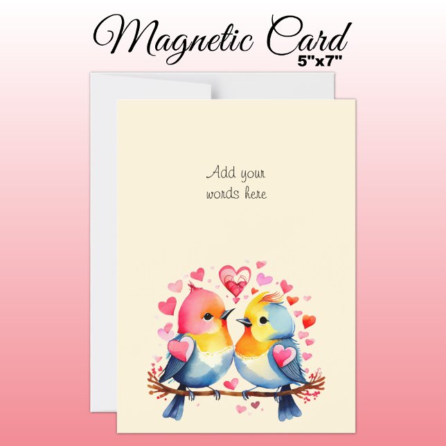 Personalizado texto tarjeta magnética de aves lind (Subido por el creador)