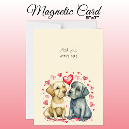 Personalizado texto tarjeta magnética de perros li