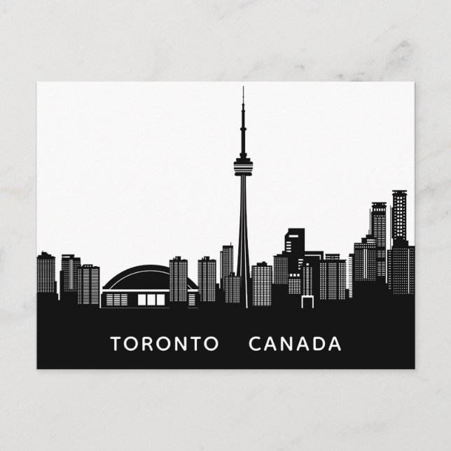 Personalizado texto tarjeta postal Toronto Silhoue (Anverso)