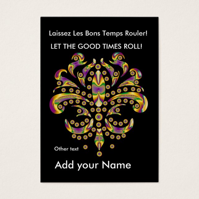 Personalizado Throw Card fleur de lis (Frente)