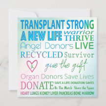 Personalizado Transplante de Tarjeta Donación de Ó