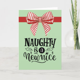 Personalizado Travieso Bueno Navidad Rojo Blanco R