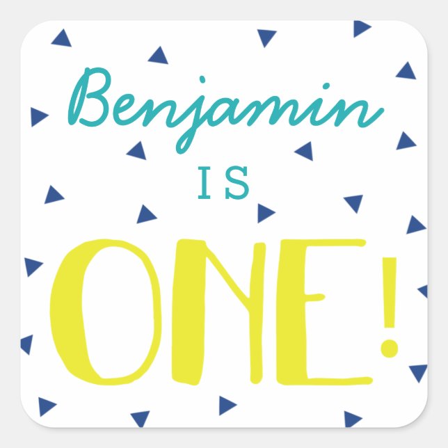 Personalizado Triangle Confetti Primer Pegatinas d (Anverso)