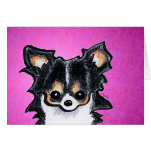 Personalizado tricolor de pelo largo Chihuahua