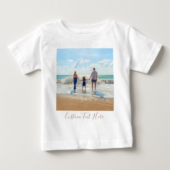 Personalizado tu camiseta fotográfica con texto (Anverso)