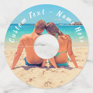 Personalizado tu etiqueta de vidrio de vino fotogr