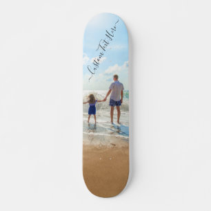 Personalizado Tu foto favorita y Skateboard de tex