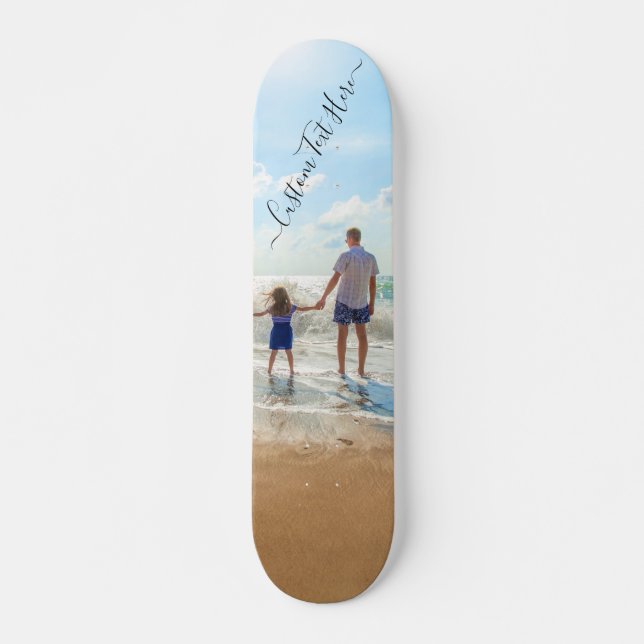 Personalizado Tu foto favorita y Skateboard de tex (Anverso )