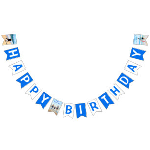 Personalizado Tu Foto Feliz Cumpleaños Banderas