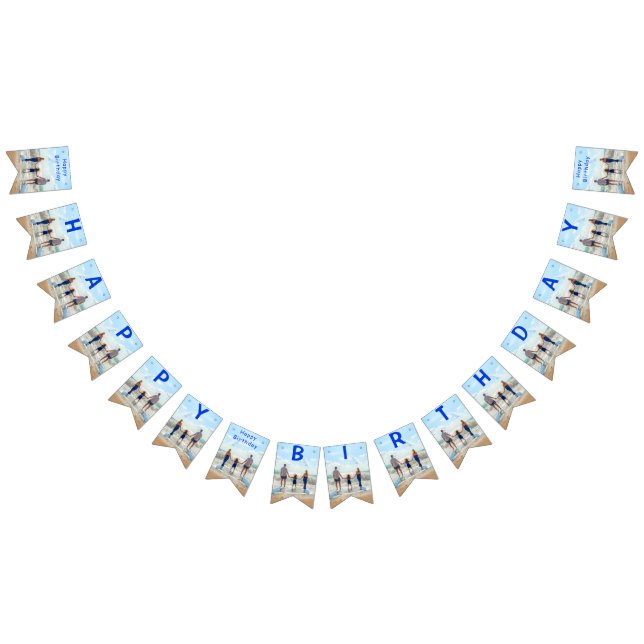 Personalizado Tu Foto Feliz Cumpleaños Banderas (Todo)