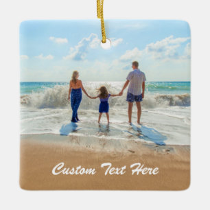 Personalizado Tu foto Regalo de Ornamento de Navid