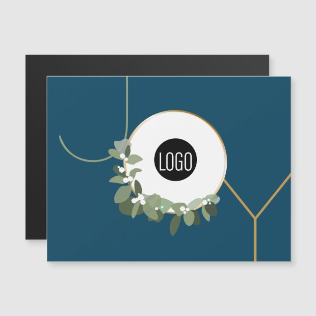 Personalizado Tu logo aquí Navidades de Blue Joy (Anverso/Reverso)