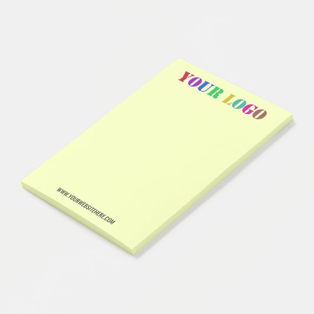 Personalizado Tu Logotipo Texto Notas Post-it® Ele (En perspectiva)