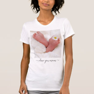 Personalizado Tu Mamá Foto Camiseta Texto Te Amo M