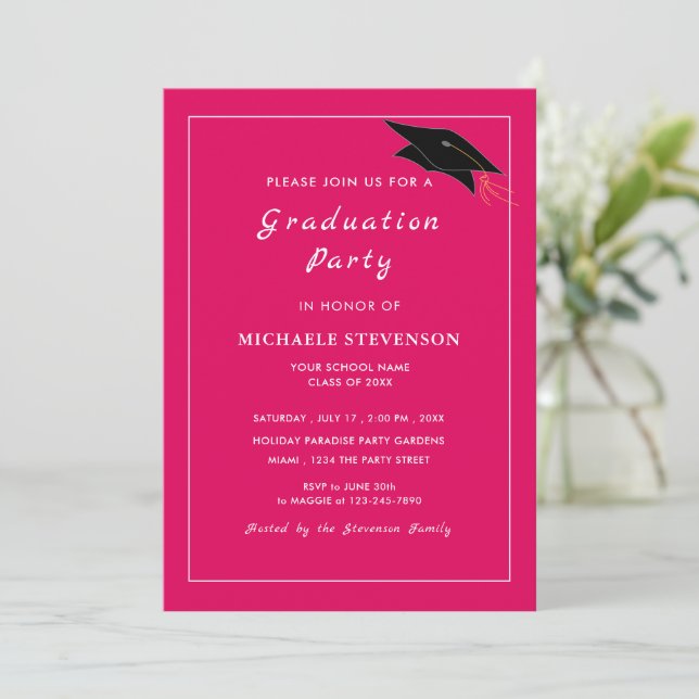 Personalizado Tu Propia Invitación De Graduación D (Anverso de pie)