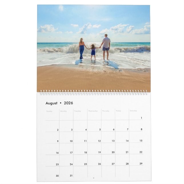 Personalizado tu regalo de calendario de fotos fav (Aug 2026)