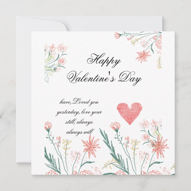 Personalizado tu tarjeta de amor de San Valentín (Anverso)